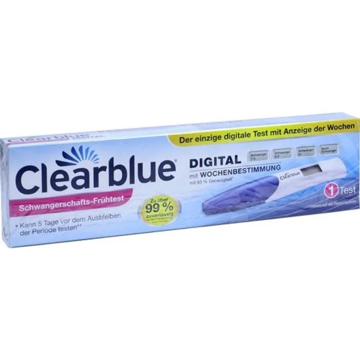 Clearblue Schwangerschaftstest m.Wochenbestimmung 1 Stück, schnell, unkompliziert und zuverlässig