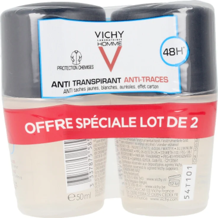 HOMME DEO ROLL-ON ANTITRANSPIRANTE 48H LOTE 2 x 50 ml