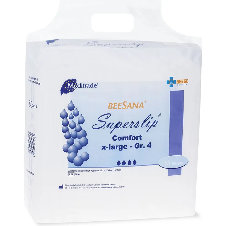 Meditrade Beesana Superslip Comfort X-Large größe 4, 1er Pack (1 x 15 Stück)