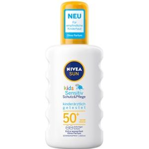 Bild für Nivea Kinder Sonnenschutz Sun Kids Schutz & Sensitiv Sonnenspray LSF50 hoher Lichtschutzfaktor 200 ml