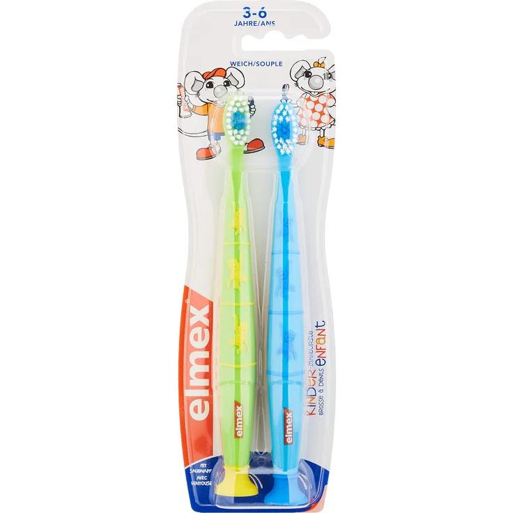 elmex Kinder Zahnbürste, 2-6 Jahre, Doppelpack