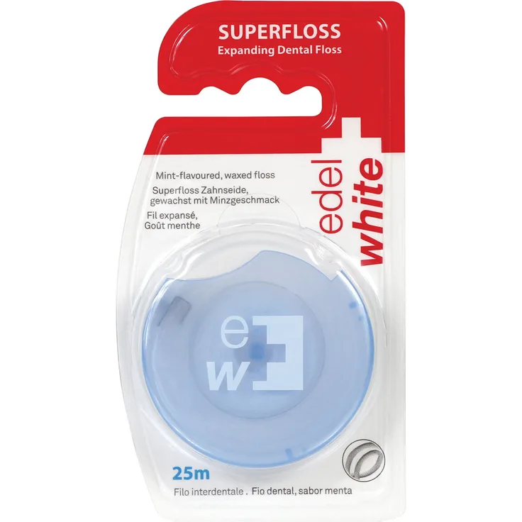 Edel&White flauschige Zahnseide EF25 Zahnseide/Flosser Superfloss-Technologie