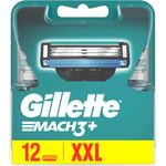 Gilette Mach3 Rasierklingen für Männer, 12 Stück
