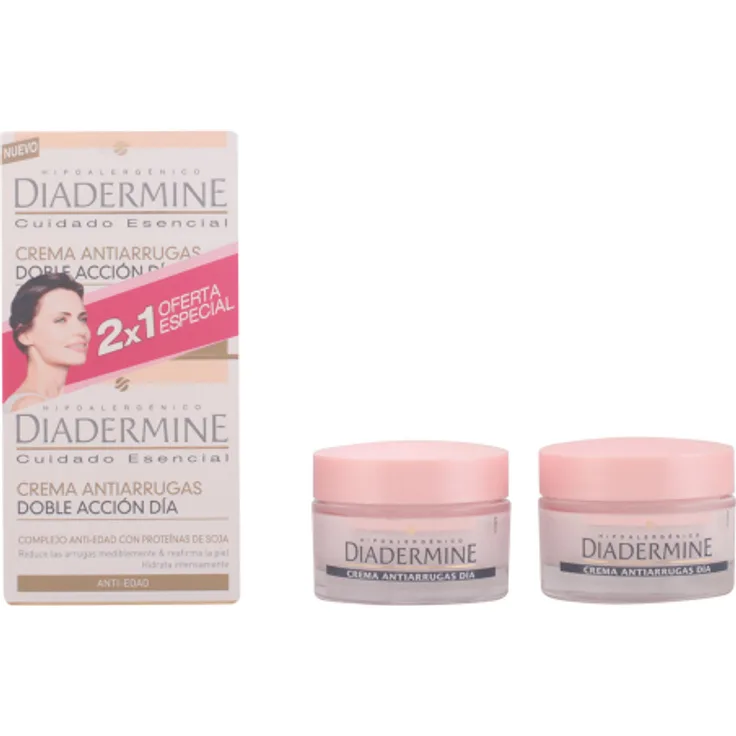 Diadermine CREMA ANTIARRUGAS DOBLE ACCION DIA LOTE 2 x 50 ml mit pflegender Wirkung für alle Hauttypen