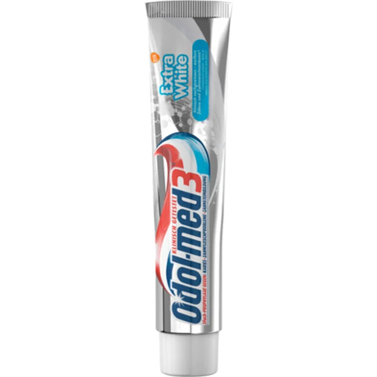 Odol-med3 Extra White, 75 ml, Whitening Effekt für strahlend weiße Zähne
