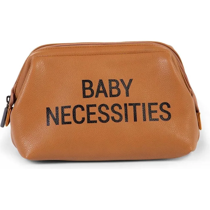 Childhome Kulturbeutel Baby Necessities Lederlook Braun Cwnesllbr