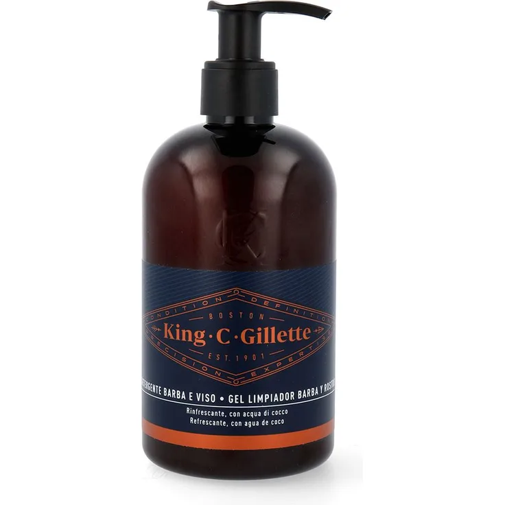 NaturalHP King C Gillette Bartshampoo 350 ml für einen gepflegten Bart
