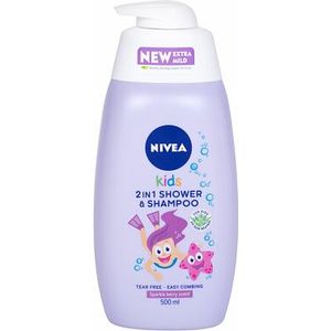 Bild für Nivea Kids 2in1 Shower & Shampoo Sanftes Duschgel und Shampoo 2 in 1 500 ml für Kinder