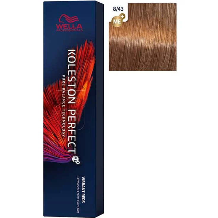 Wella Koleston Perfect Me+ Farben 8/43 hellblond rot-gold 60 ml – Bild 1