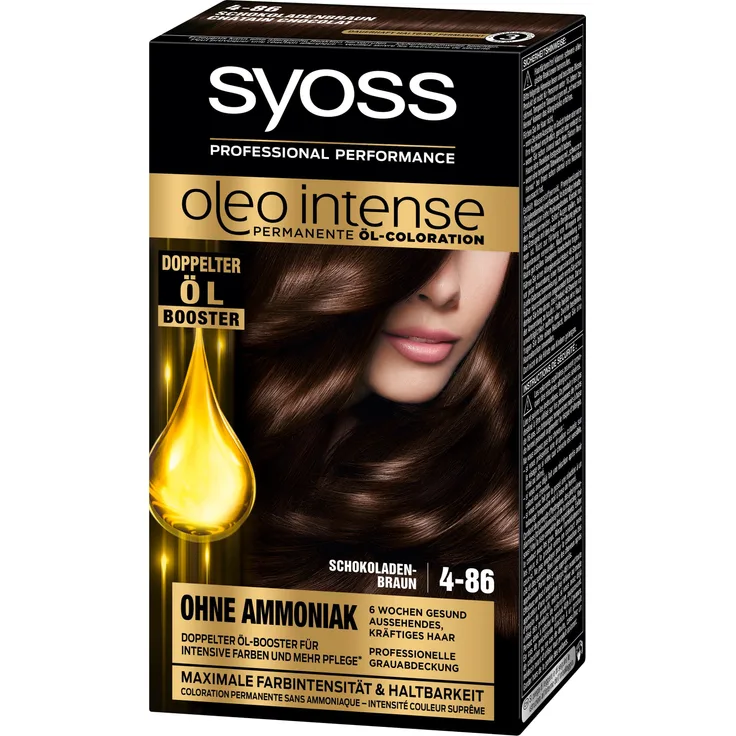 Syoss Oleo Intense Permanente Öl-Coloration 4-86 Schokoladenbraun Stufe 3 115 ml