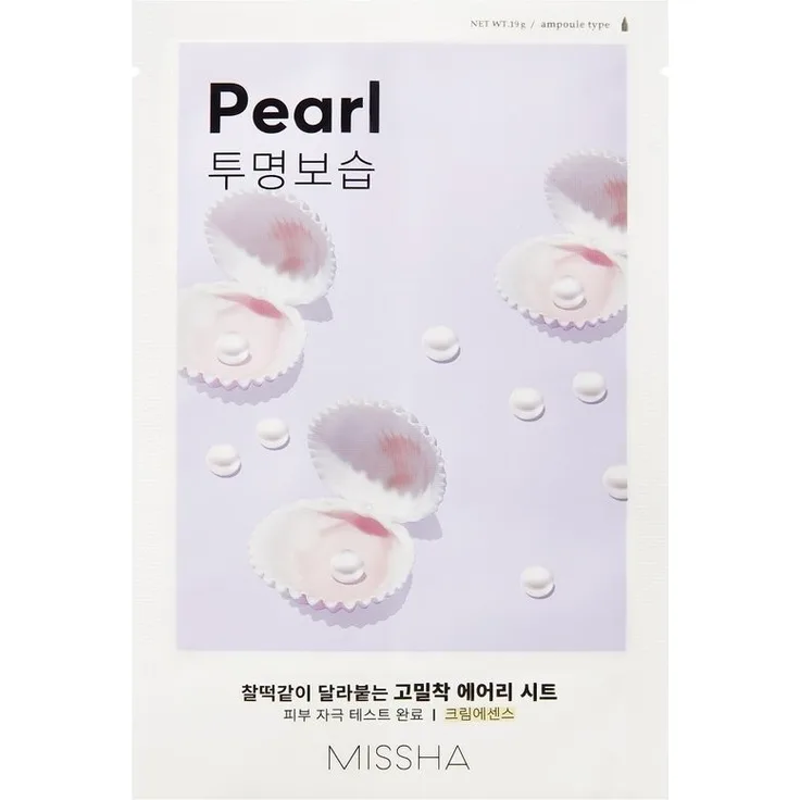 Missha Airy Fit Sheet Mask Perlen Pearl Gesichtsmaske, für Damen und Herren