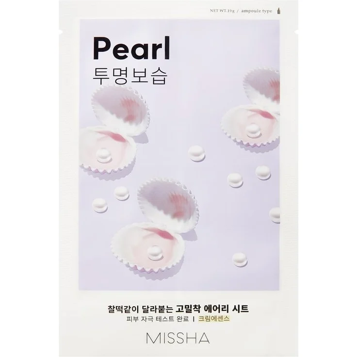Missha Airy Fit Sheet Mask Perlen Pearl Gesichtsmaske, für Damen und Herren – Bild 1