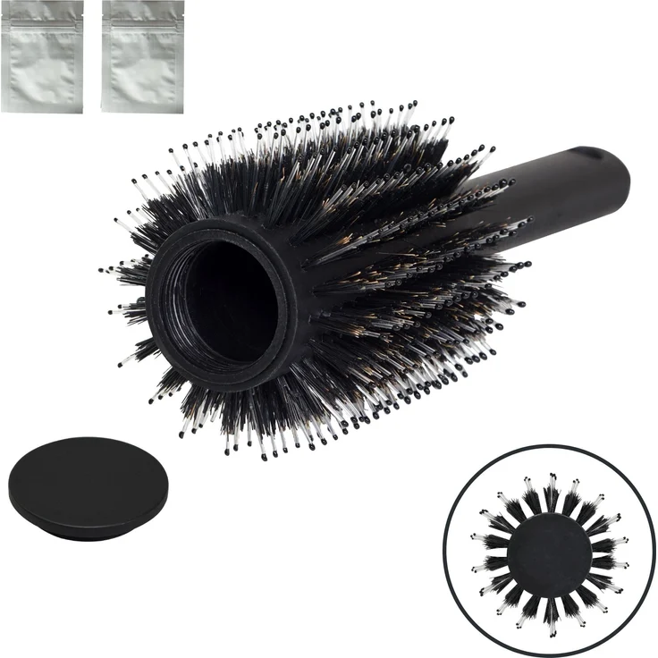 Your Day Mate Haarbürste mit Geheimfach, inkl. 2 wasserdichten + luftdichten Zippern, geheimer Deckel mit Schraubverschluss, Wertsachen Versteck, für unterwegs & Zuhause, Geheimversteck für über 30 Geldscheine – Bild 1