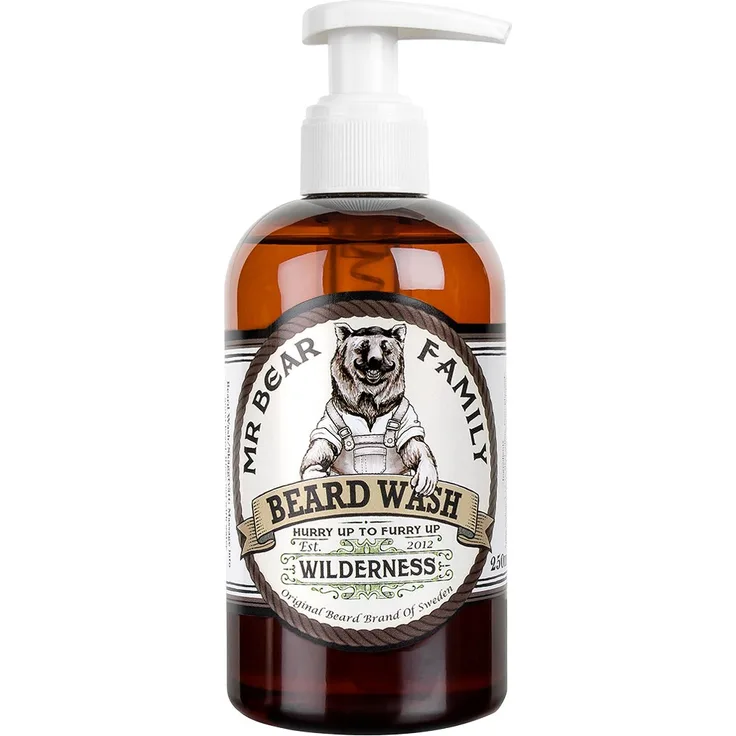 Mr. Bear Family Beard Wash Wilderness 250 ml, flüssige Textur, für Herren empfohlen 