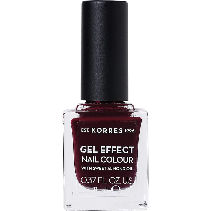 Korres Gel Effect Nail Colour 57 Burgundy Red 11 ml, Farbton: Rot