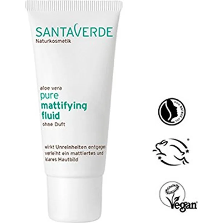 Santaverde Pure Mattifying Fluid ohne Duft 30 ml Tagespflege Gel-Textur
