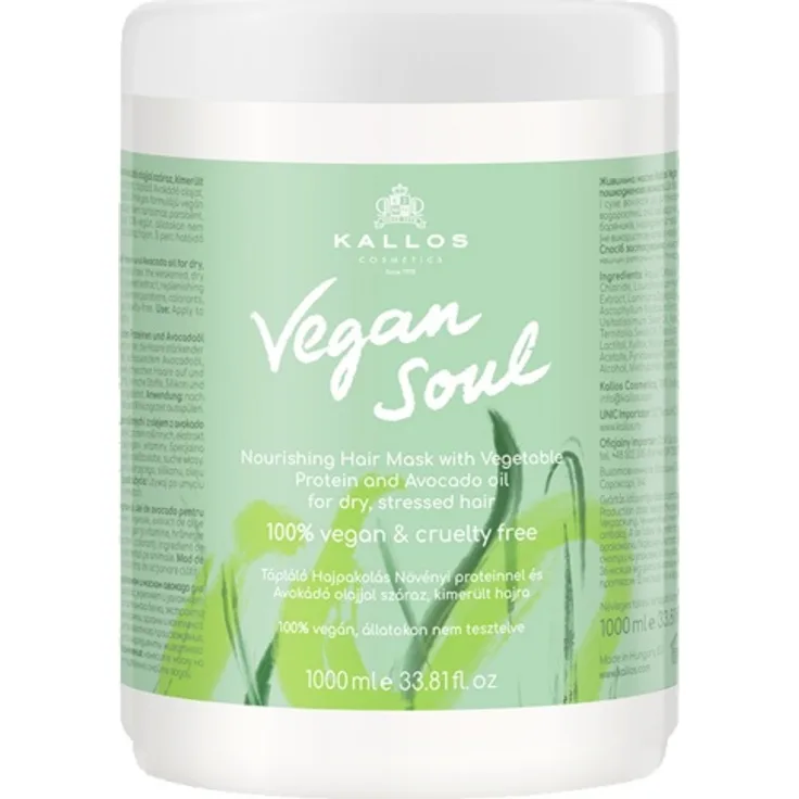 Kallos Cosmetics Kjmn Vegan Soul Nourishing Hair Mask 1 L