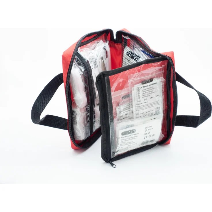 Flexeo Erste-Hilfe-Tasche Discovery, 59-teiliges Set zur Wundversorgung – Bild 2