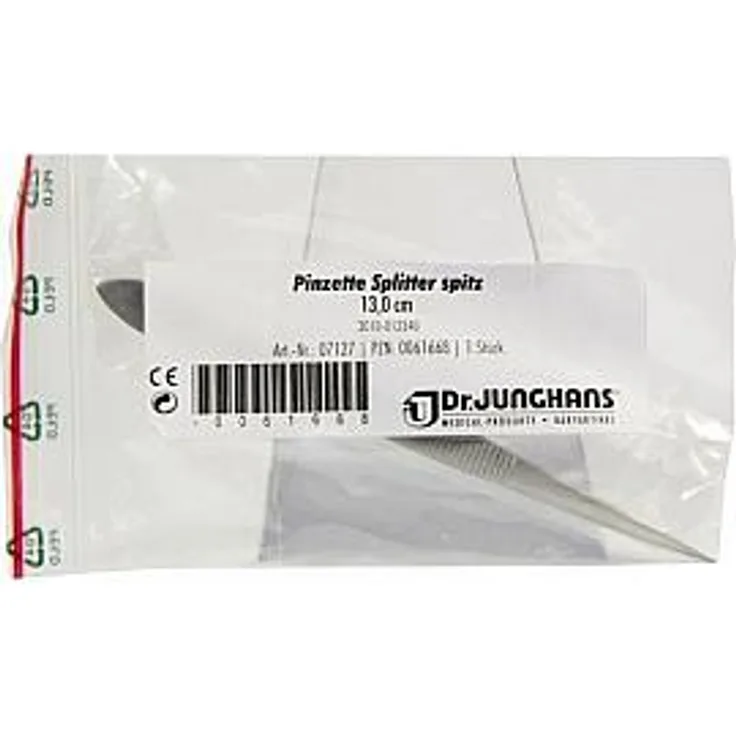 Dr. Junghans Medical Pinzette Splitter spitz 13 cm, 1 Stück