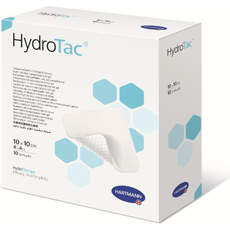 Hydrotac Schaumverband 10x10 Cm Steril 10 St