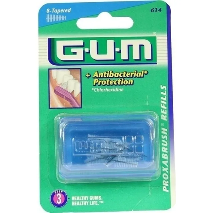 Sunstar Gum Proxabrush Ersatzbürsten 0,7 mm Tanne 8 St., für saubere & gesunde Zähne