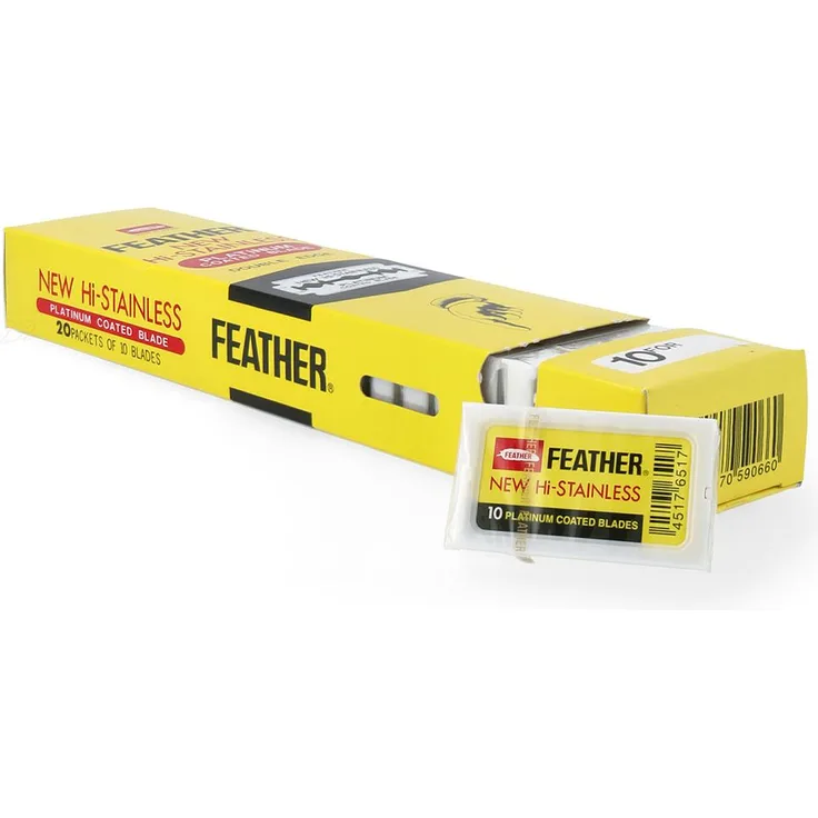 Feather Feather New Hi-Stainless Double Edge Rasierklingen Packungsinhalt 10 Stück