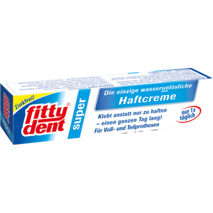 Fittydent super Haftcreme 40 g, wasserunlösliche Haftcreme mit extra Starkem und langem Halt
