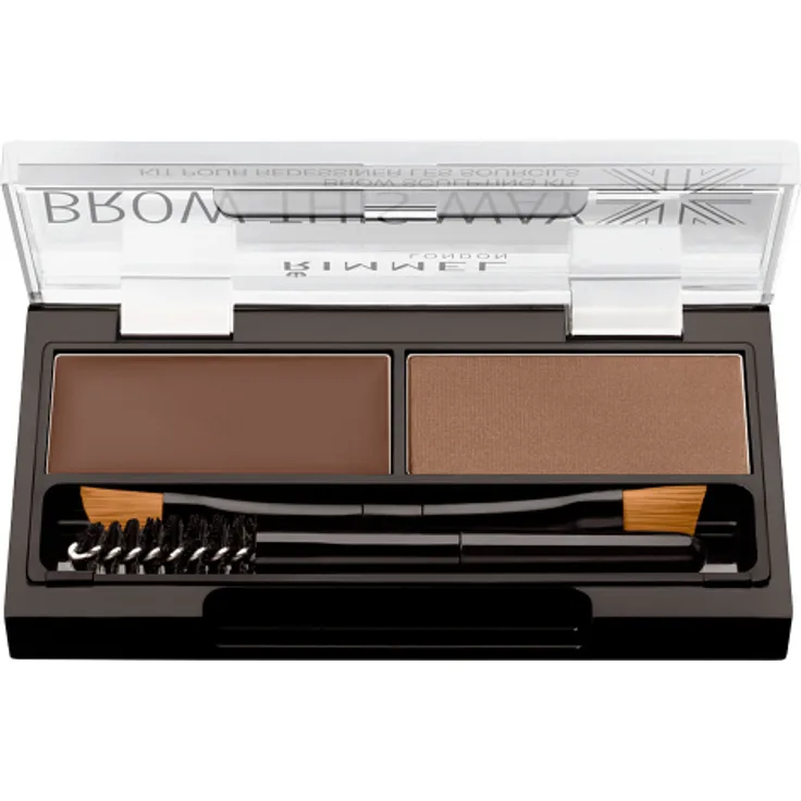 BROW THIS WAY eyebrow sculpting kit #002 -mild brown Augenbrauen Set