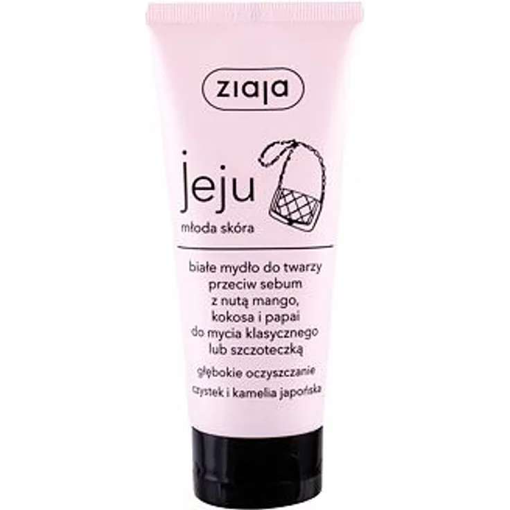 Ziaja Jeju White Face Soap Reinigungsseife für Gesicht für junge fettige Haut 75 ml für Frauen