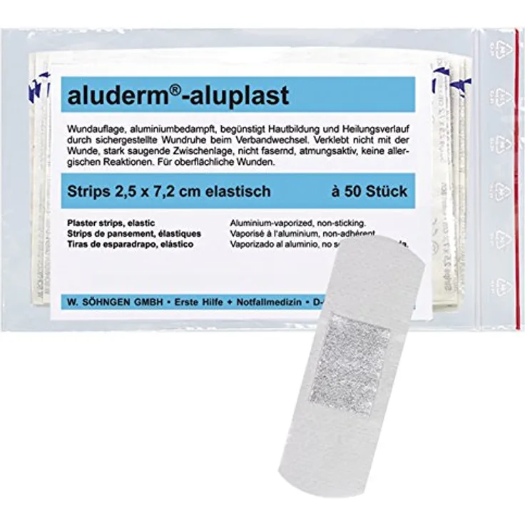 Söhngen Wundpflaster aluderm-aluplast elastisch Strips 2,5x7,2cm VE=50