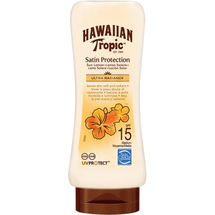 Hawaiian Tropic SATIN ultra radiance sun lotion SPF15 180 ml