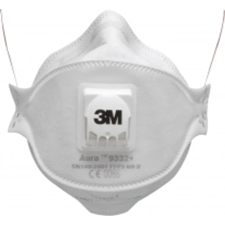 3M Atemschutzmaske Aura 9332+ 7000088721 Filterklasse/Schutzstufe: FFP 3NR D 10 Stück