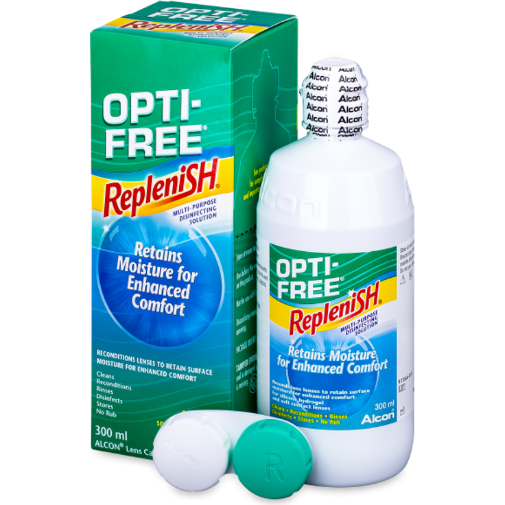 OPTI-FREE RepleniSH 300 ml All-in-One-Lösung zur Reinigung, Desinfektion & Aufbewahrung