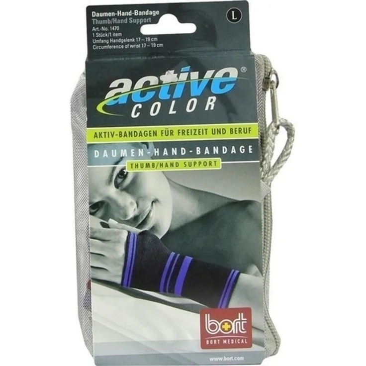 Bort ActiveColor Daumen Hand Band.L schwarz 1 Stück