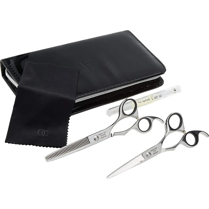 Olivia Garden SilkCut Exklusiver 2er Scherenset 5,75, silber – Bild 2