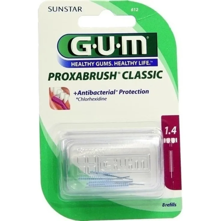 Sunstar Gum Proxabrush Ersatzbürsten 0,7 mm Kerze 8 St., für saubere & gesunde Zähne