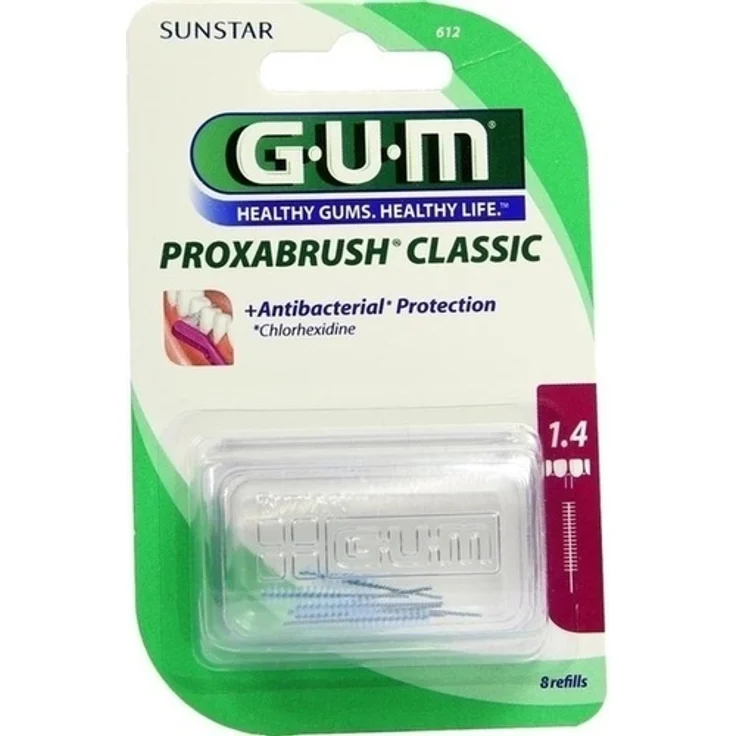 Sunstar Gum Proxabrush Ersatzbürsten 0,7 mm Kerze 8 St., für saubere & gesunde Zähne
