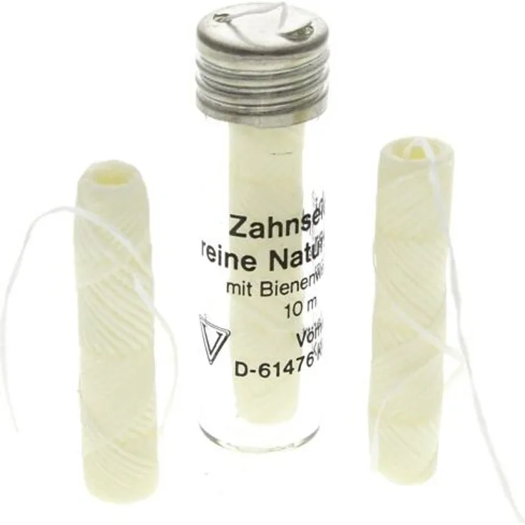 Vömel Zahnseide reine Seide mit Bienenwachs Set mit 3 Seiden (3 x 10 m) und 1 Flacon zur Zahnzwischenraumreinigung