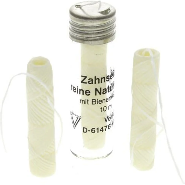 Vömel Zahnseide reine Seide mit Bienenwachs Set mit 3 Seiden (3 x 10 m) und 1 Flacon zur Zahnzwischenraumreinigung – Bild 1
