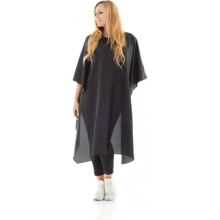 XanitaliaPro Glossy Haarschneideumhang in Schwarz
