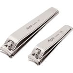 Nippes Solingen Kombi-Set 1, Finger- und Fuß-Nagelknipser, Gehärteter Edelstahl, Rostfrei