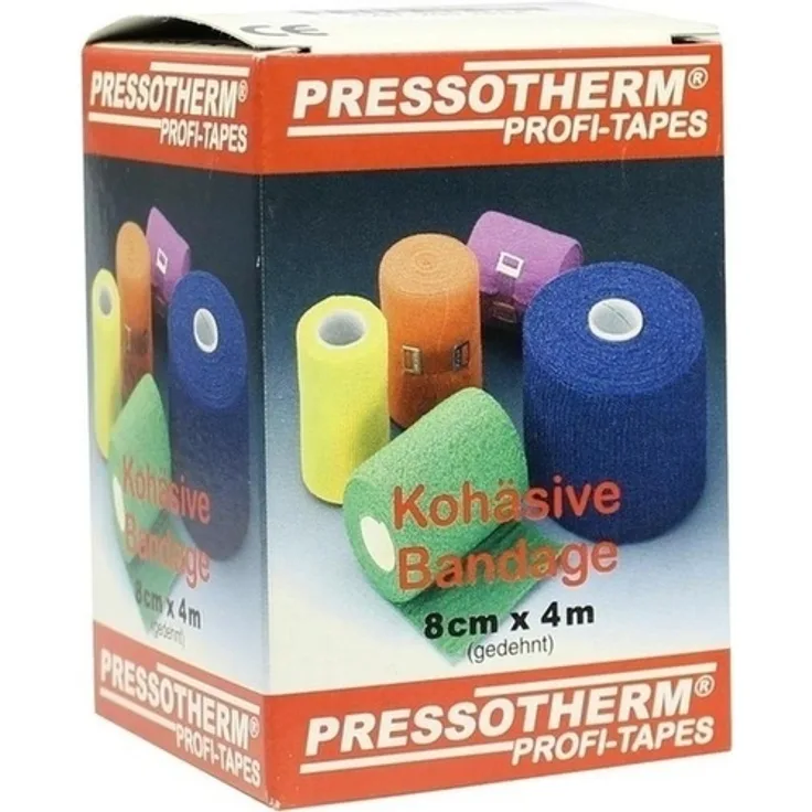 ABC Apotheken-Bedarfs-Center Pressotherm Kohäsive Bandage 8 cmx4 m gelb 1 Stück