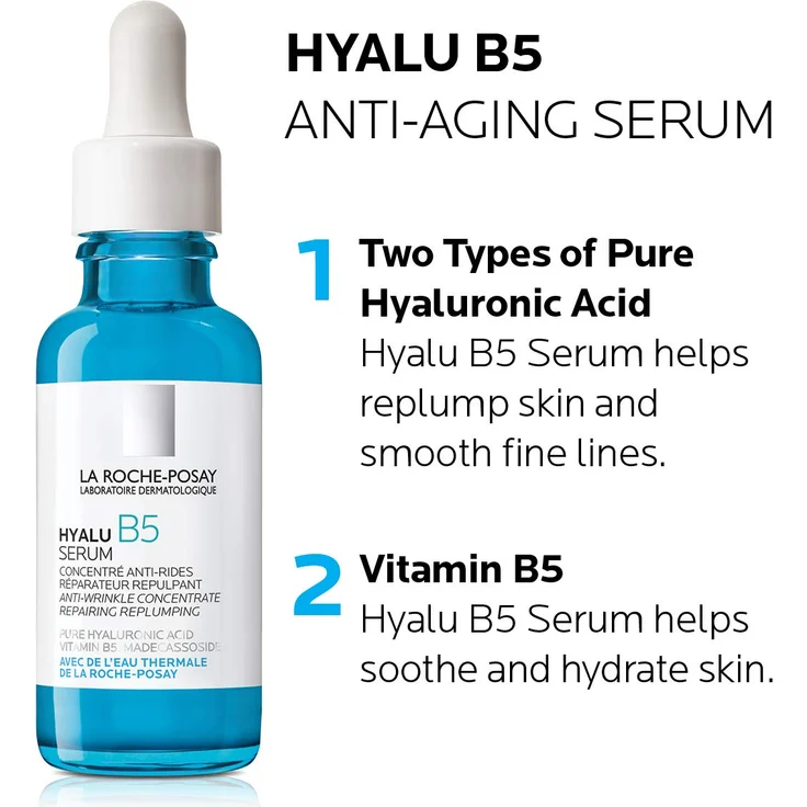 La Roche-Posay Hyalu B5 Serum Anti-Rides für Empfindliche Haut, belebend und pflegend 30 ml – Bild 4