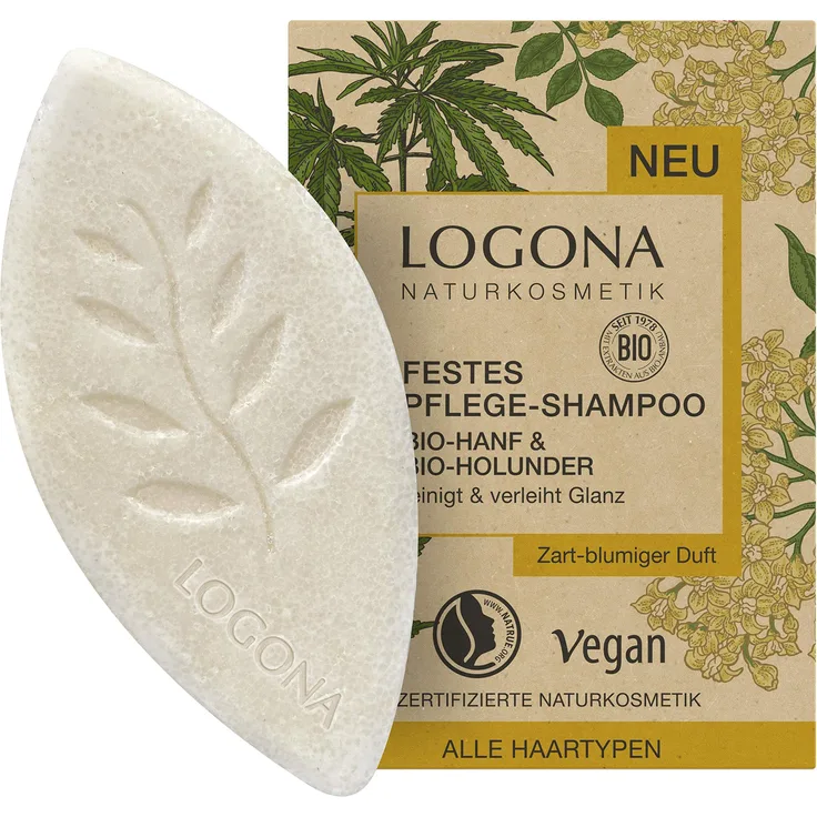 Logona Festes Bio Shampoo Von Logona Naturkosmetik Bio-Hanf & Bio-Holunder 60 ml