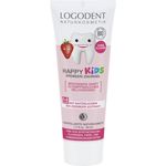 Logona Logodent Happy Kids Erdbeer Zahngel 50 ml, für saubere Zähne & frischen Atem