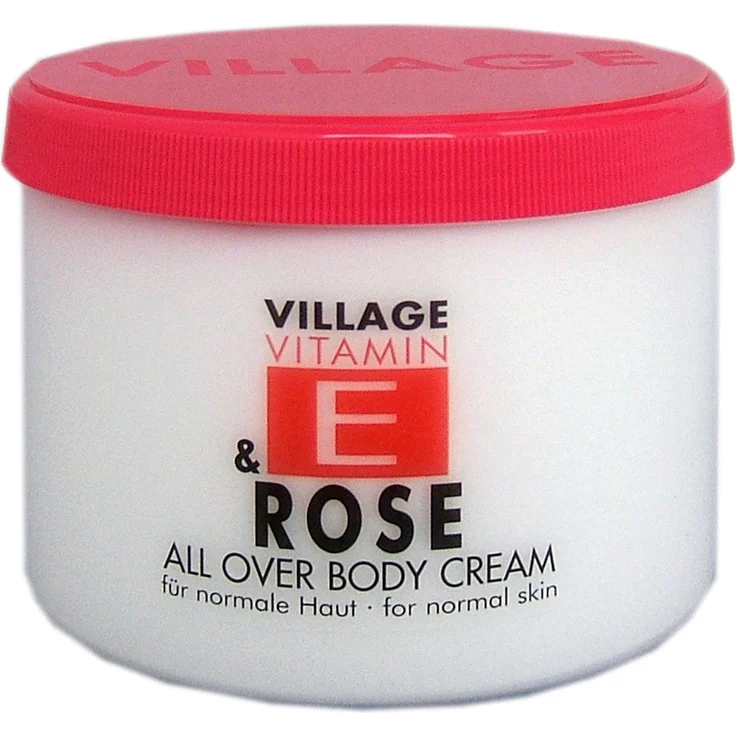 Village Vitamin E Körpercreme Rose 500 ml  – Bild 1