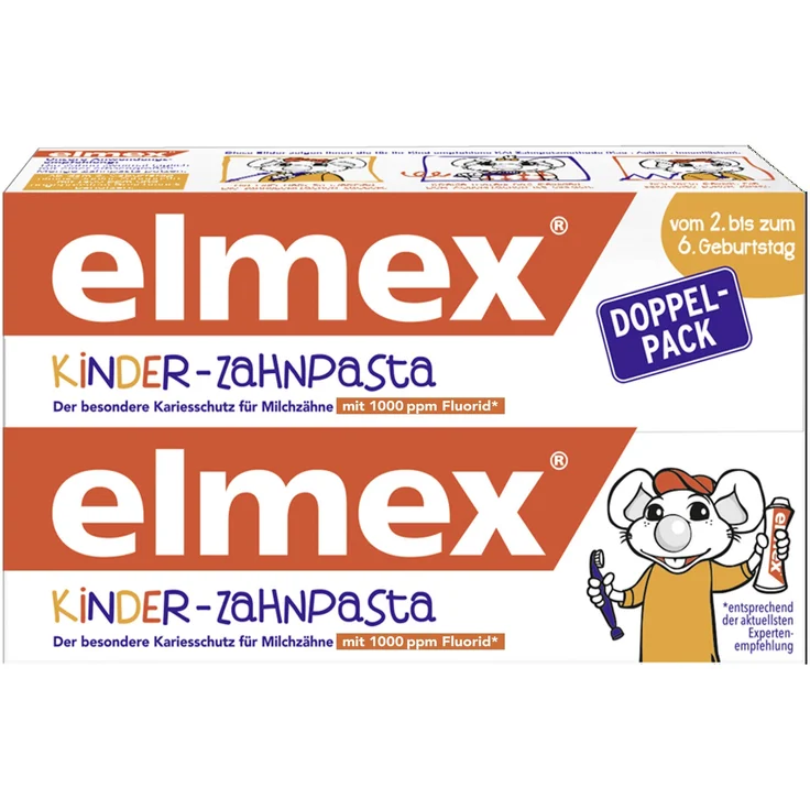 Elmex Kinder 2-6 Jahre Doppelpack 2 x 50 ml, für saubere & gesunde Zähne – Bild 1
