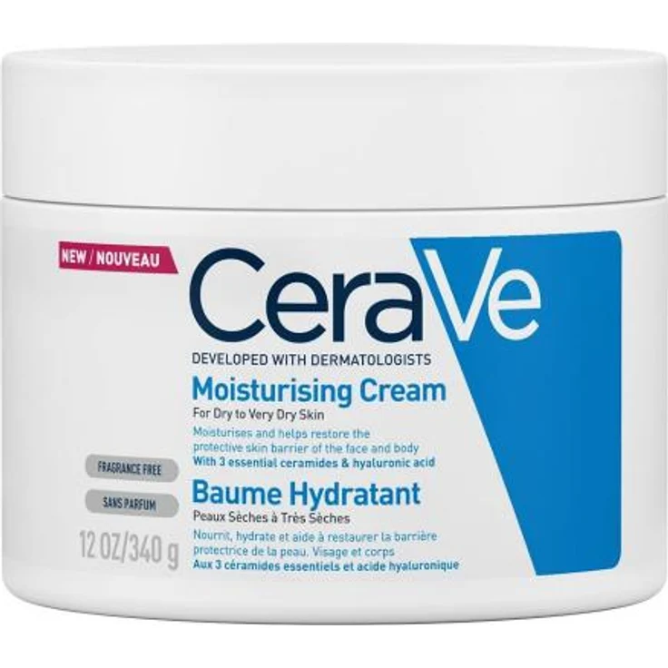 CeraVe creme hydratant 340 ml mit feuchtigkeitsspendender Wirkung für trockene Haut – Bild 1