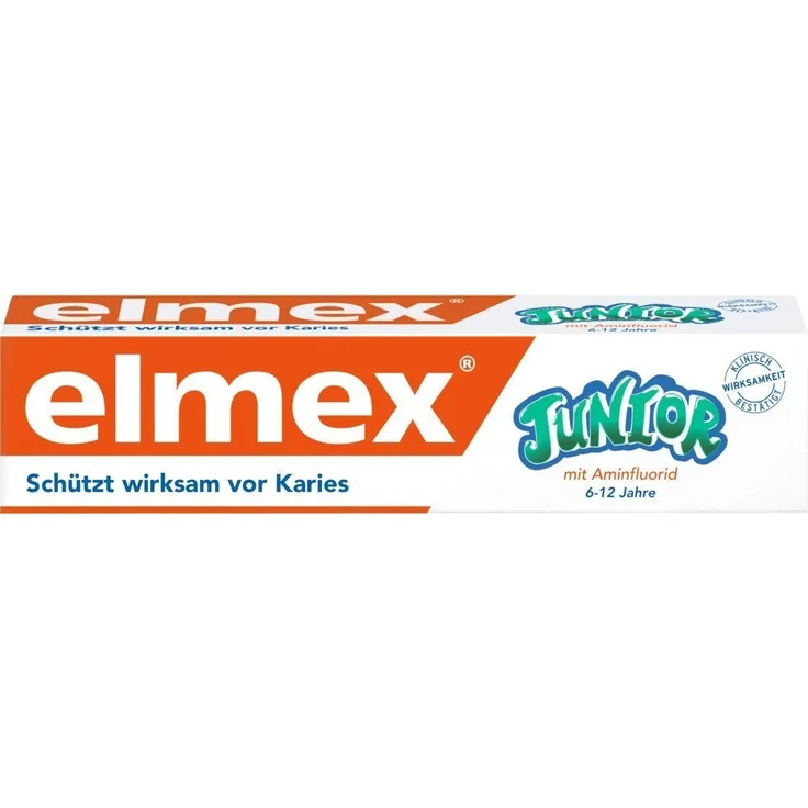 Elmex JUNIOR Zahnpasta, 6-12 Jahre, 75 ml, mit Aminfluorid, schützt vor Karies – Bild 2