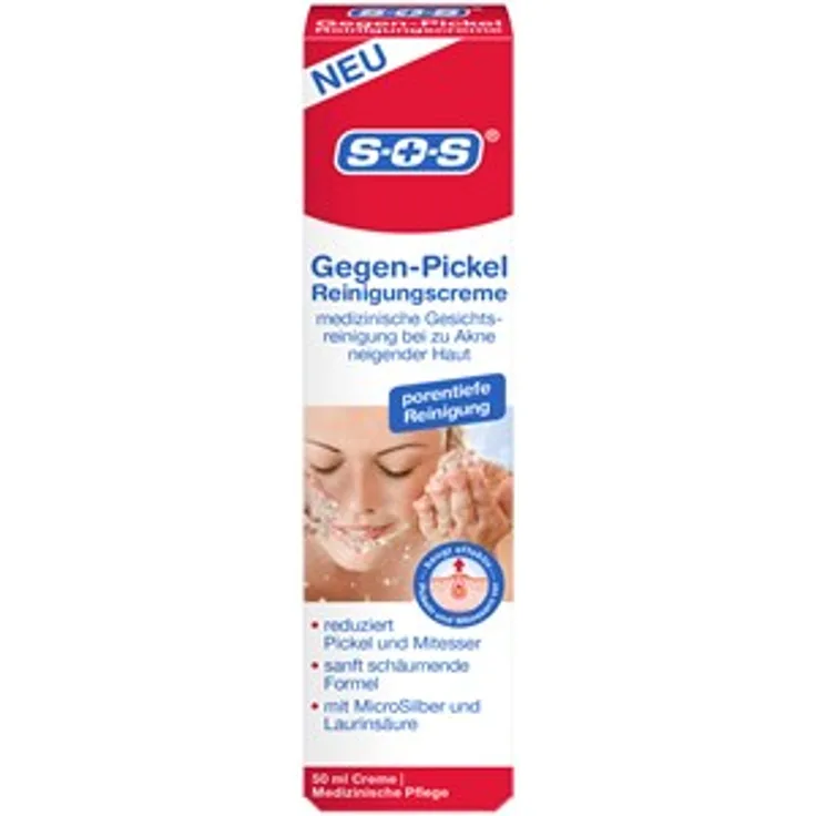 Sos gesundheit Gesichtspflege Pickel Reinigungscreme 50 ml, für Damen und Herren 